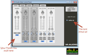maudio delta 44 control panel windows 7